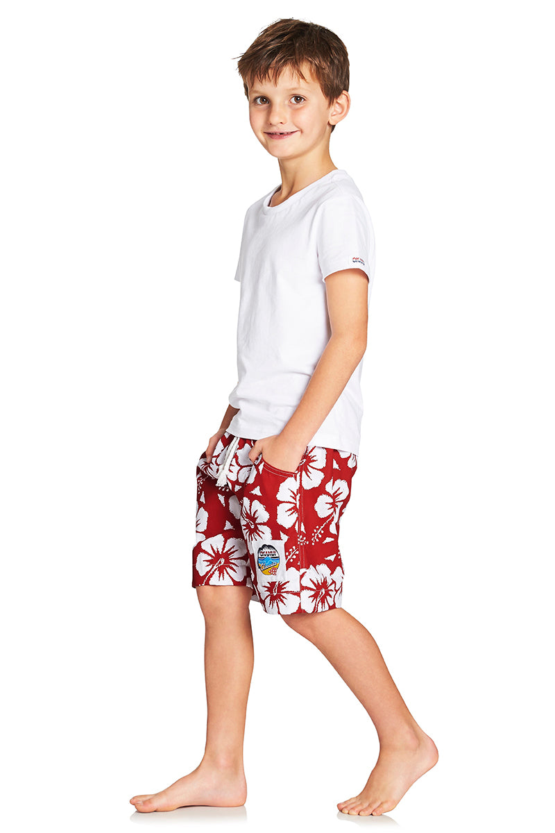 Kids Classic Shorts - Hibiscus Red
