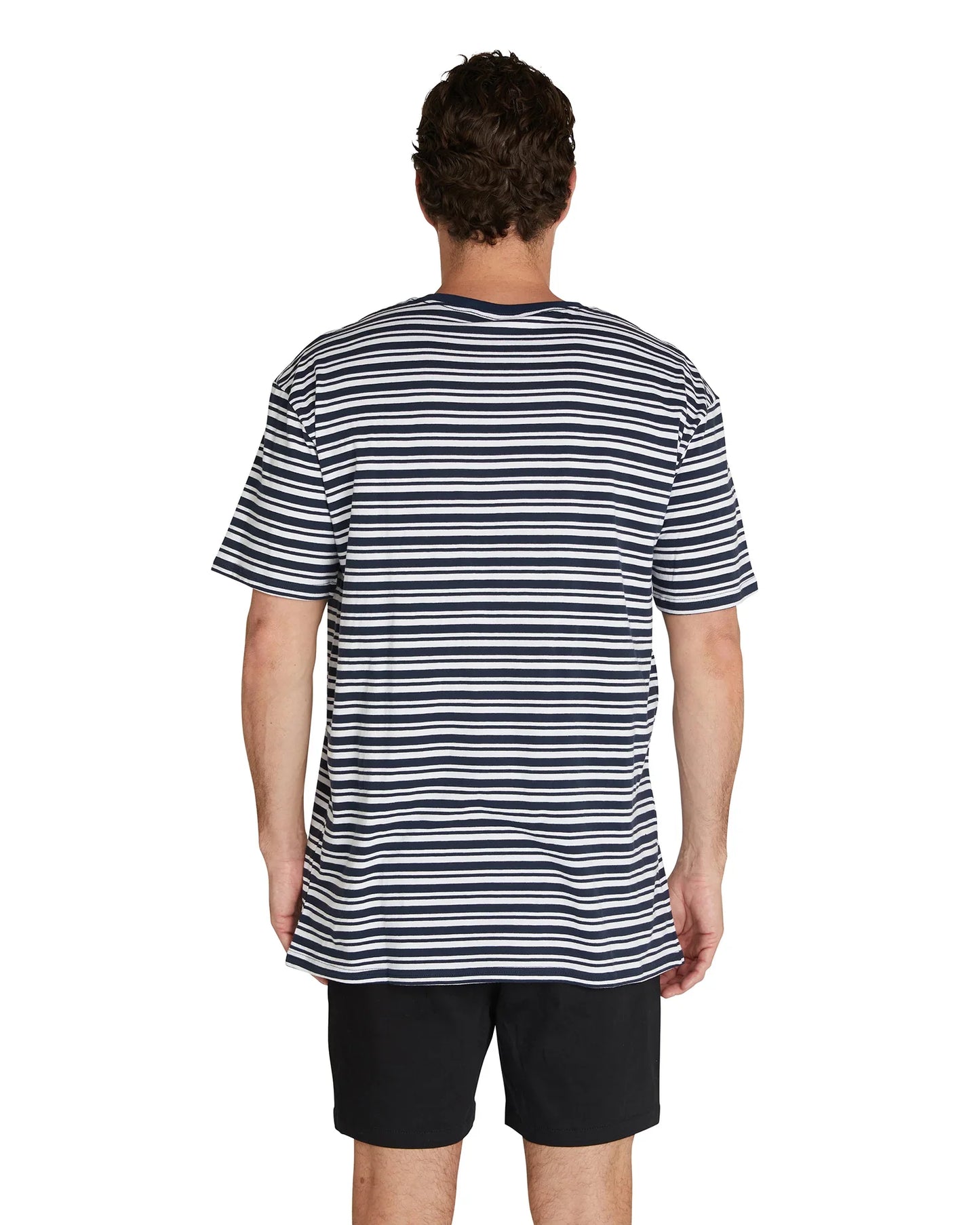 Mens - T-Shirt - Stripe Staple Tee - Navy