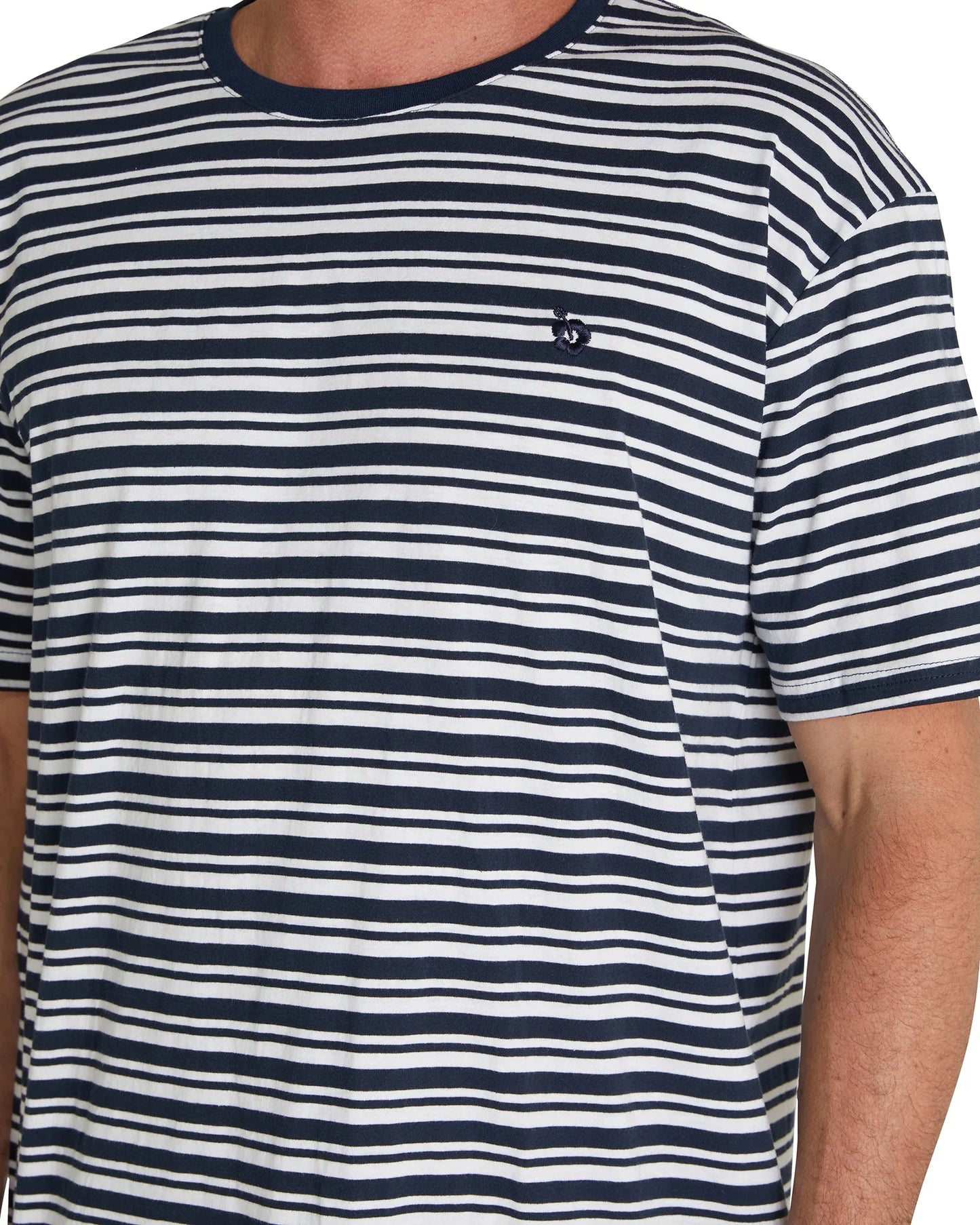 Mens - T-Shirt - Stripe Staple Tee - Navy