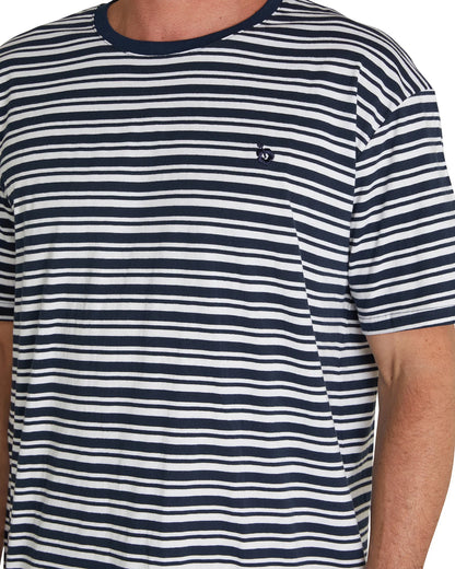 Mens - T-Shirt - Stripe Staple Tee - Navy