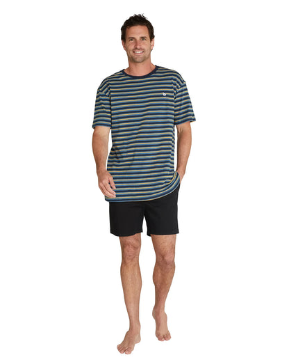 Mens - T-Shirt - Stripe Staple Tee - Slate