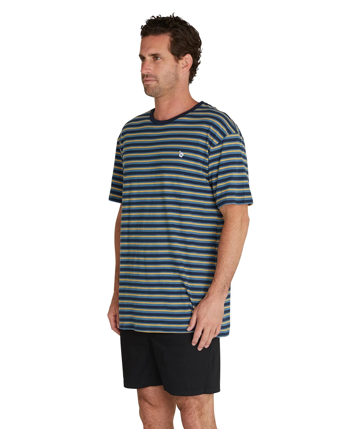 Mens - T-Shirt - Stripe Staple Tee - Slate