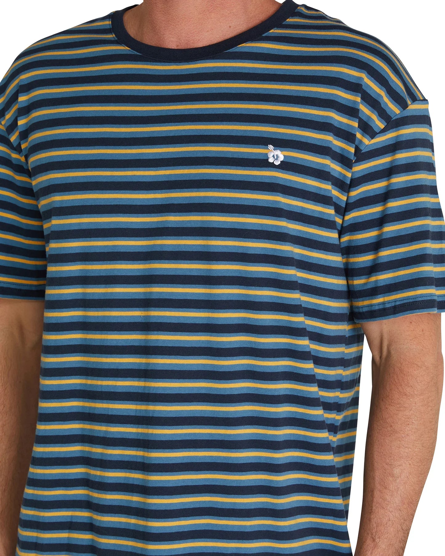 Mens - T-Shirt - Stripe Staple Tee - Slate