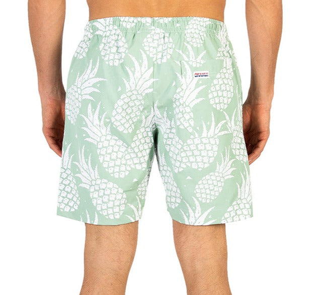 Mens - Classic Short Shorts - Pineapples Mint