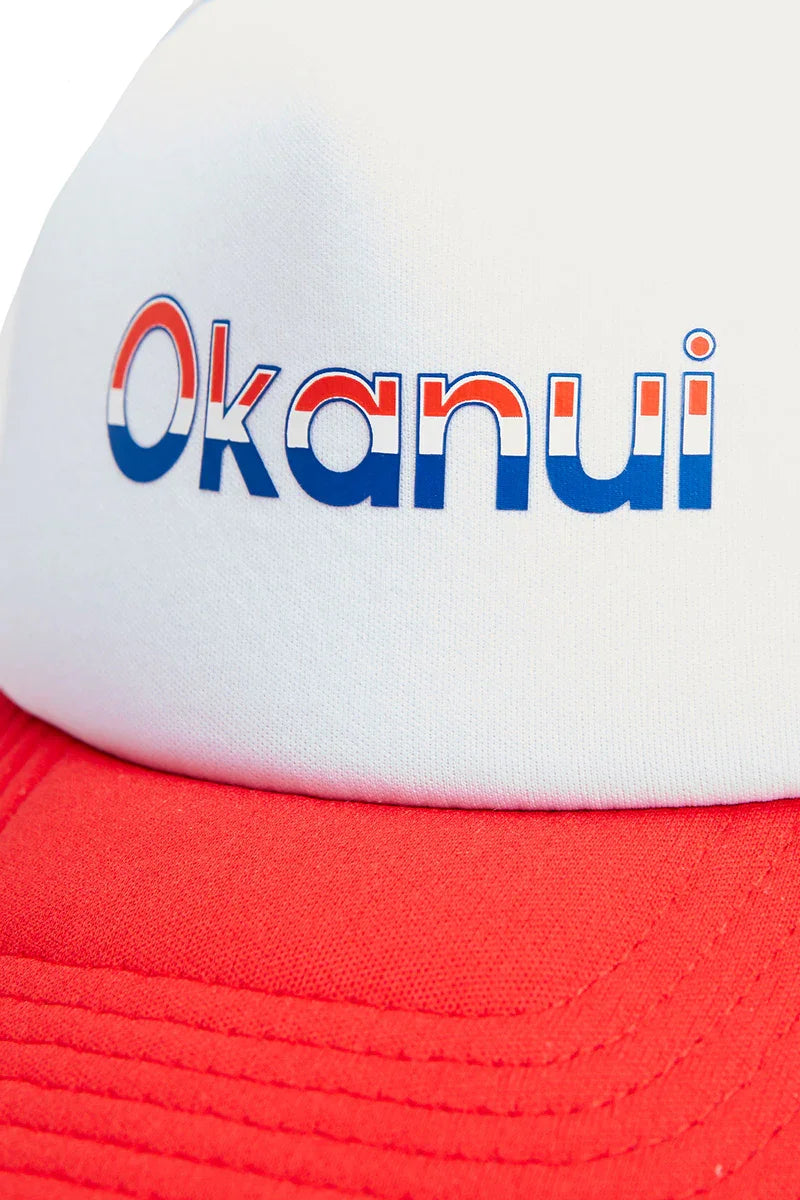 Okanui Trucker Cap - Navy Red White