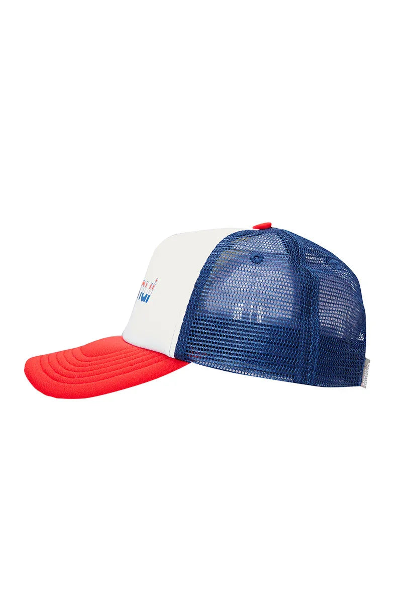 Okanui Trucker Cap - Navy Red White
