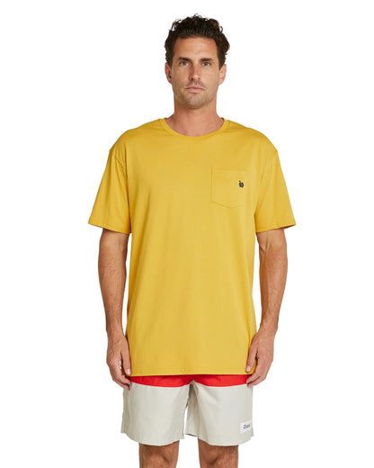 Mens - T-Shirt - Staple Pocket - Ochre