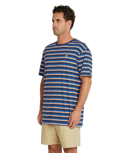 Mens - T-Shirt - Staple Stripe - Navy/Blue