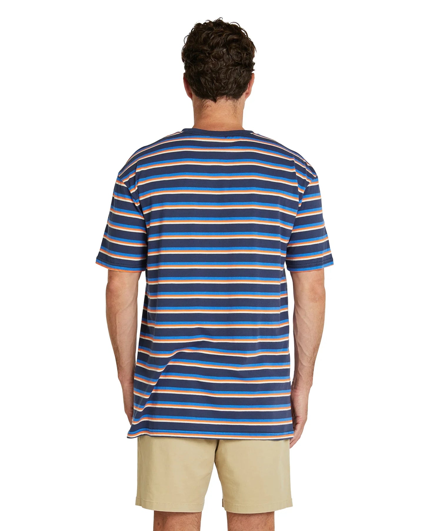 Mens - T-Shirt - Staple Stripe - Navy/Blue