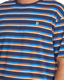 Mens - T-Shirt - Staple Stripe - Navy/Blue