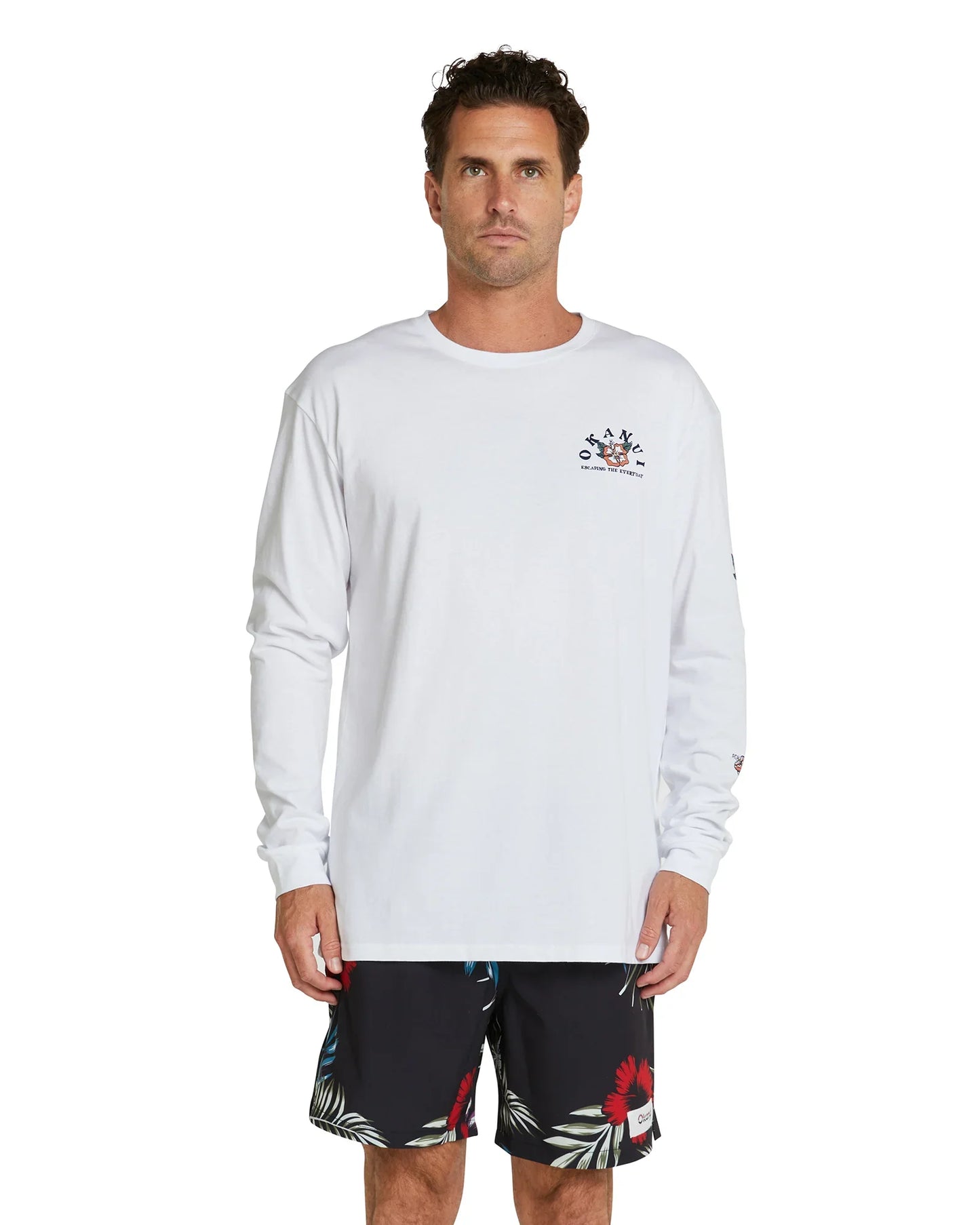 Mens - Long Sleeve T's - Sunrise - White