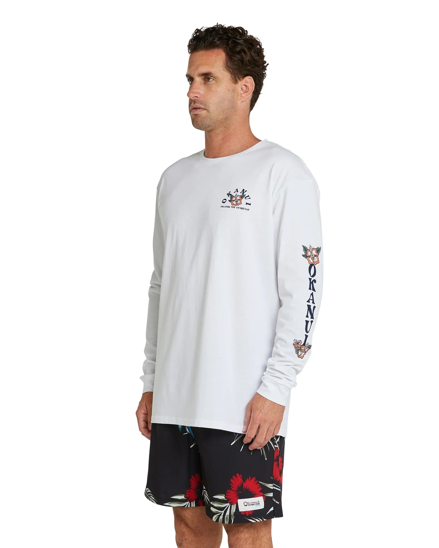 Mens - Long Sleeve T's - Sunrise - White