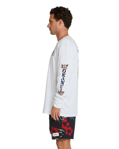 Mens - Long Sleeve T's - Sunrise - White