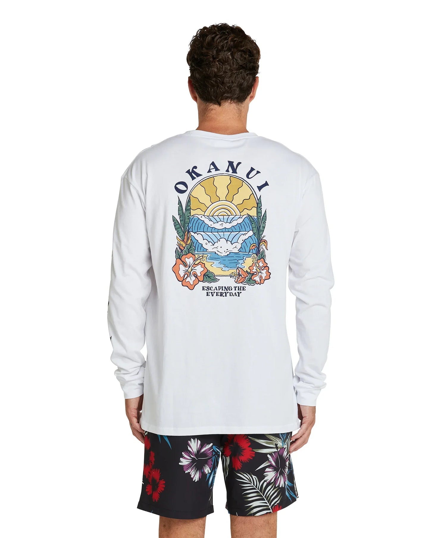 Mens - Long Sleeve T's - Sunrise - White