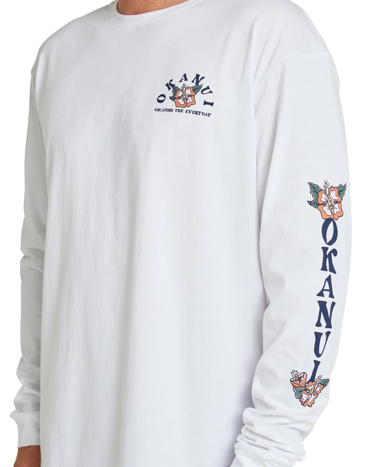 Mens - Long Sleeve T's - Sunrise - White