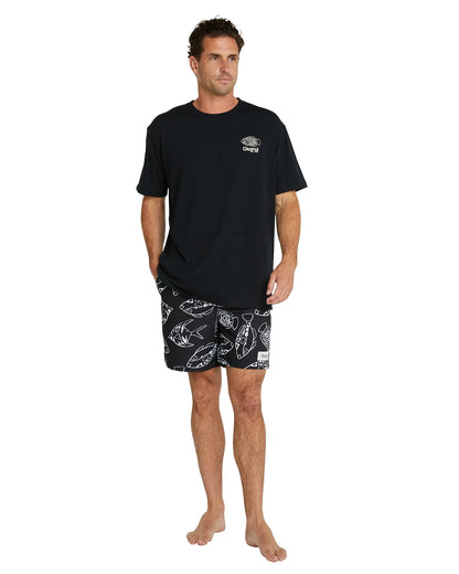 Mens - T-Shirt - Tri Fish - Black