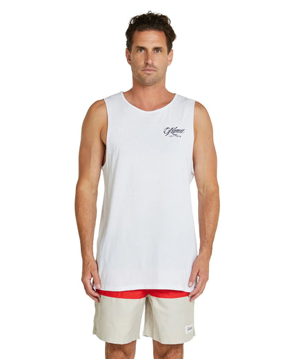 Mens - Tank Singlet - Vanlife - White