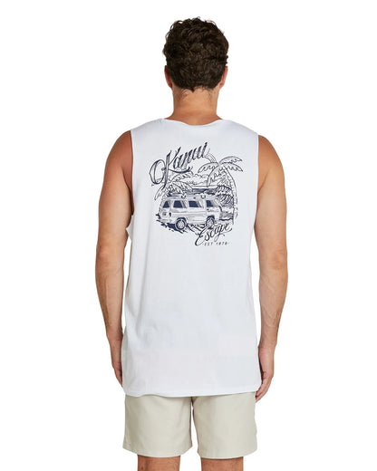 Mens - Tank Singlet - Vanlife - White