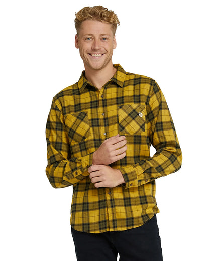 Mens - Flannel Long Sleeve Shirt - Hiker - Mustard
