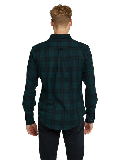 Mens - Flannel Long Sleeve Shirt - Hiker - Navy/Green