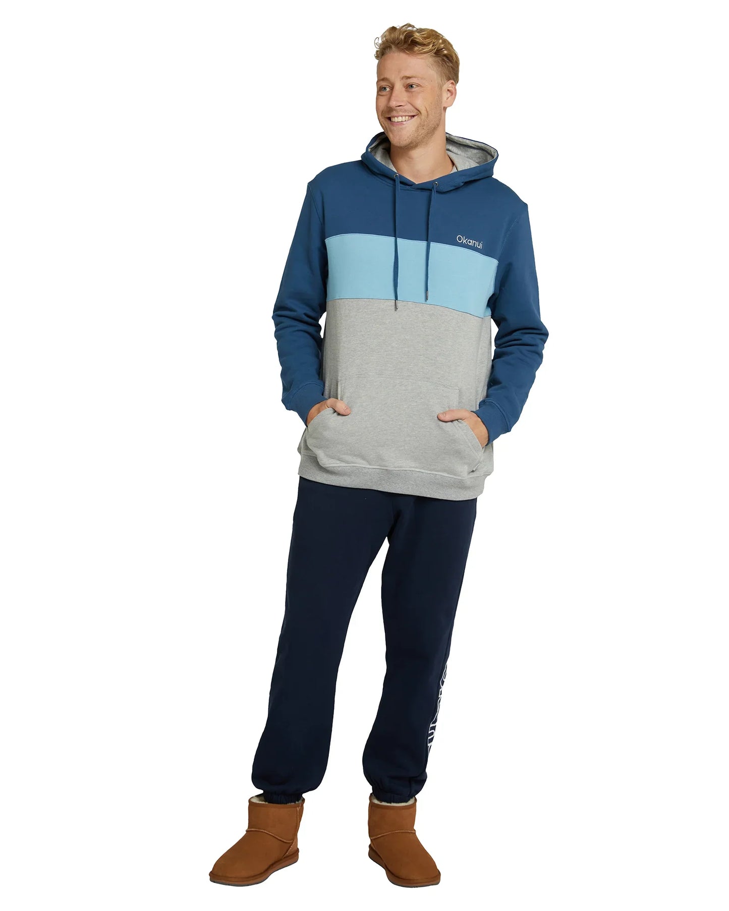 Mens - Hoodie - Versus - Grey Navy