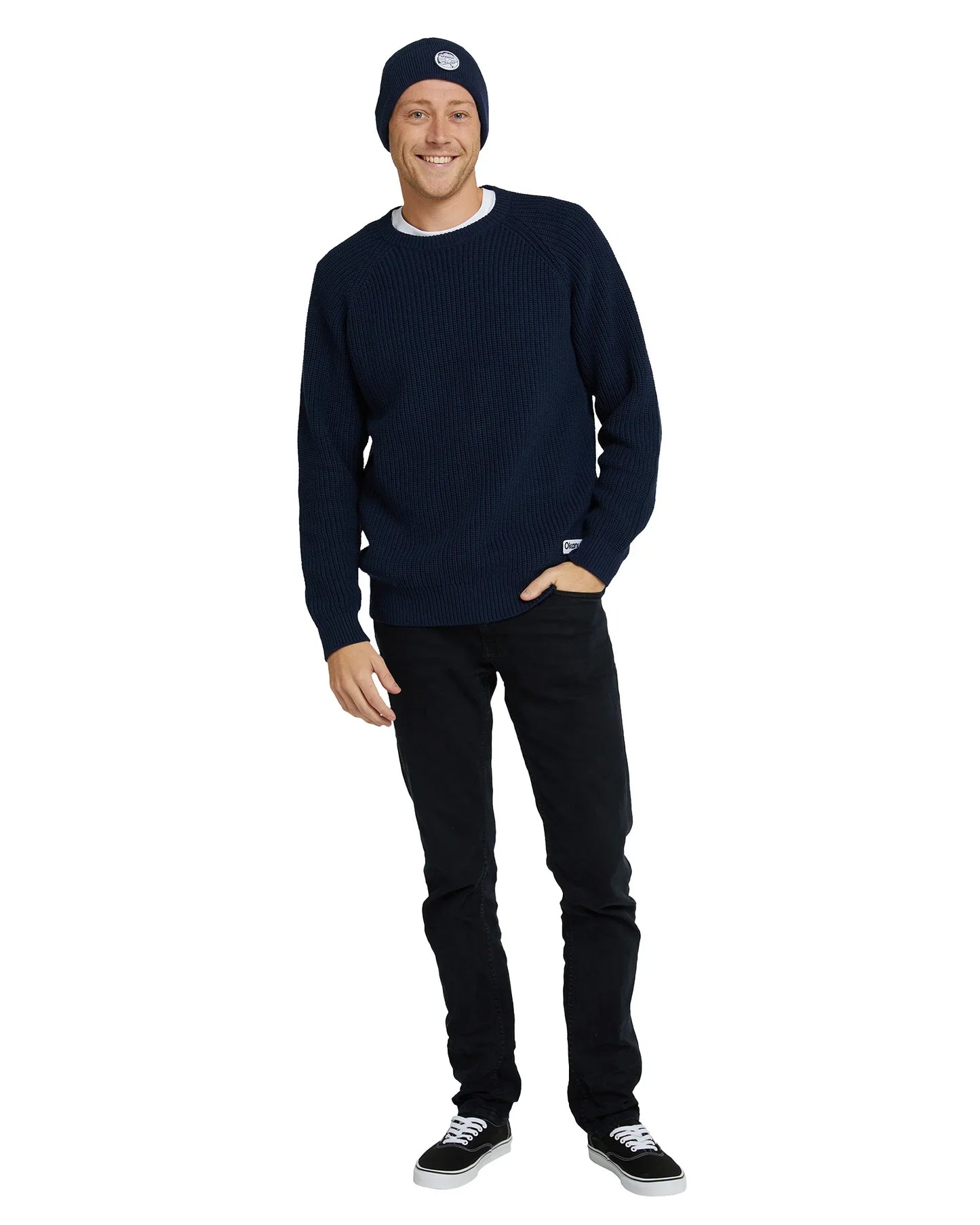 Mens - Knit Crew - Sensei - Navy
