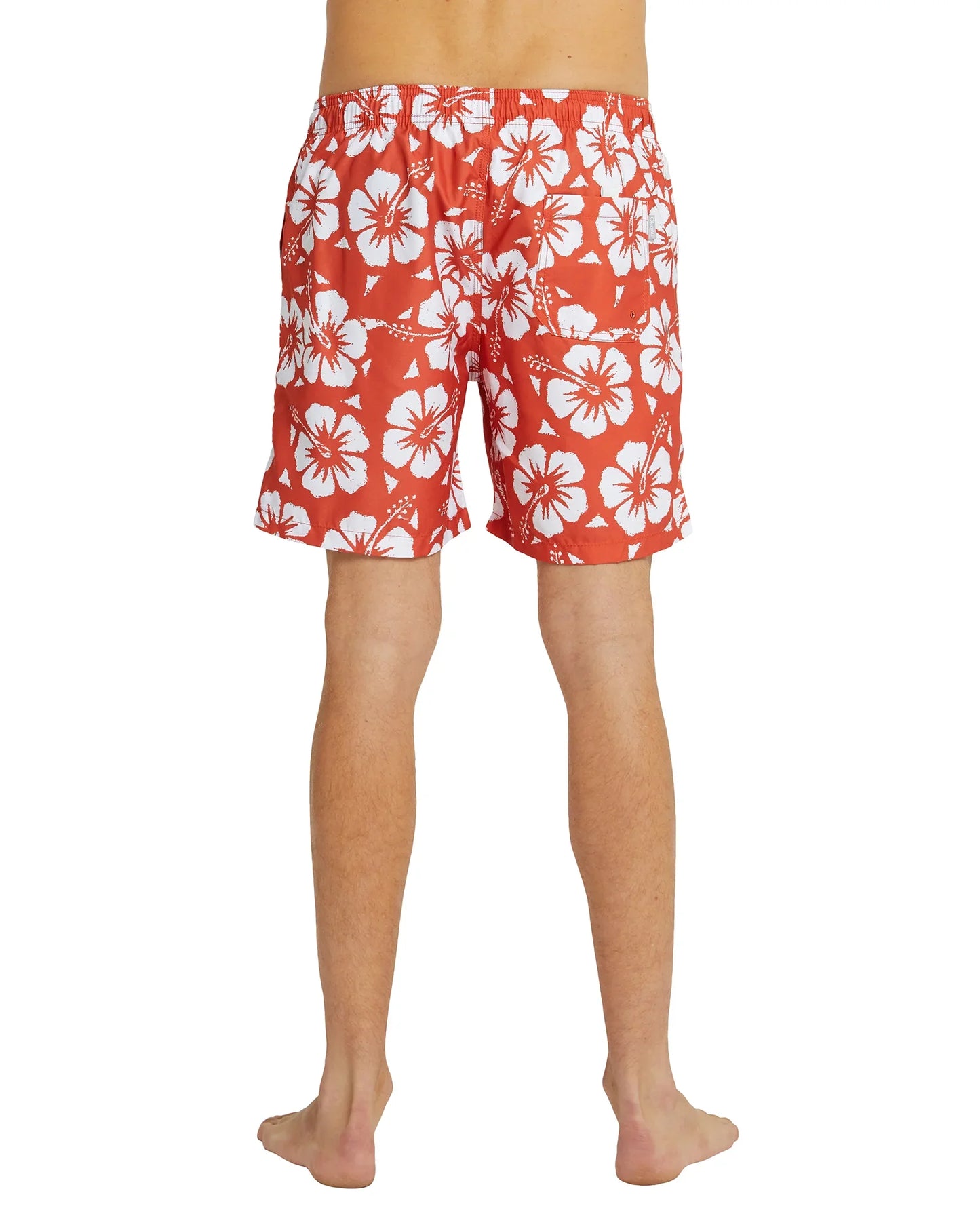 Mens - Swim Short - Hibiscus - Red Pepper