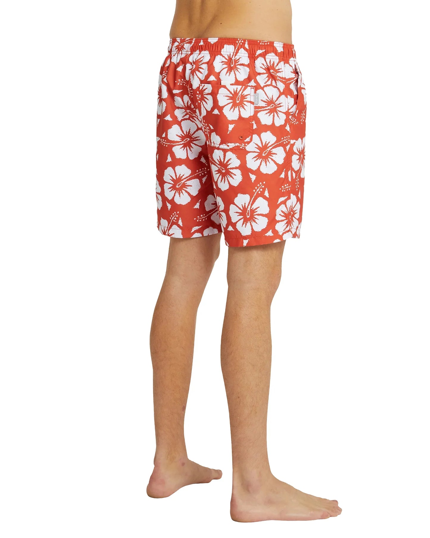 Mens - Swim Short - Hibiscus - Red Pepper