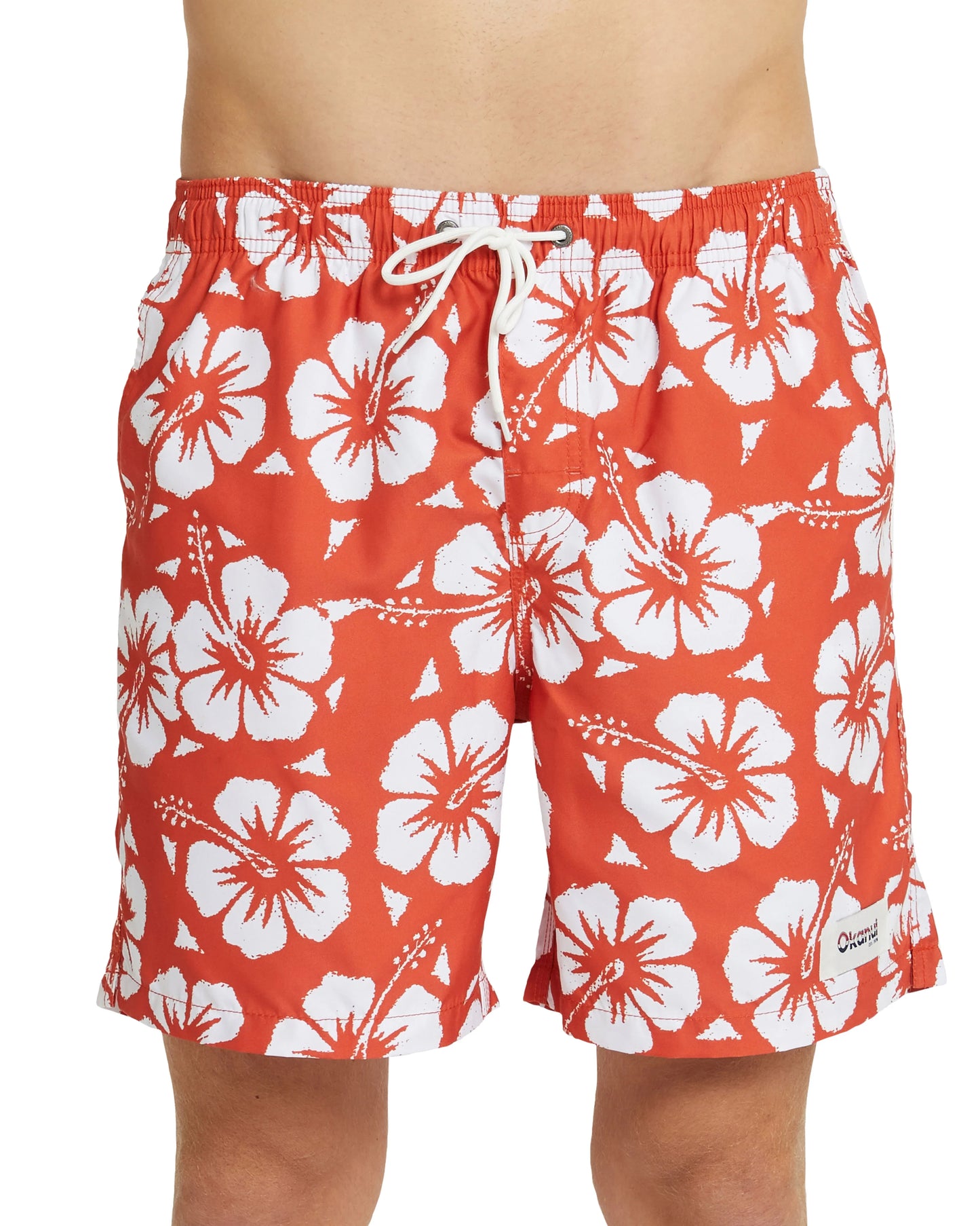 Mens - Swim Short - Hibiscus - Red Pepper