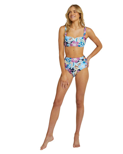 Womens - Swim Top - Bandeau Bikini Top - Multi Floral