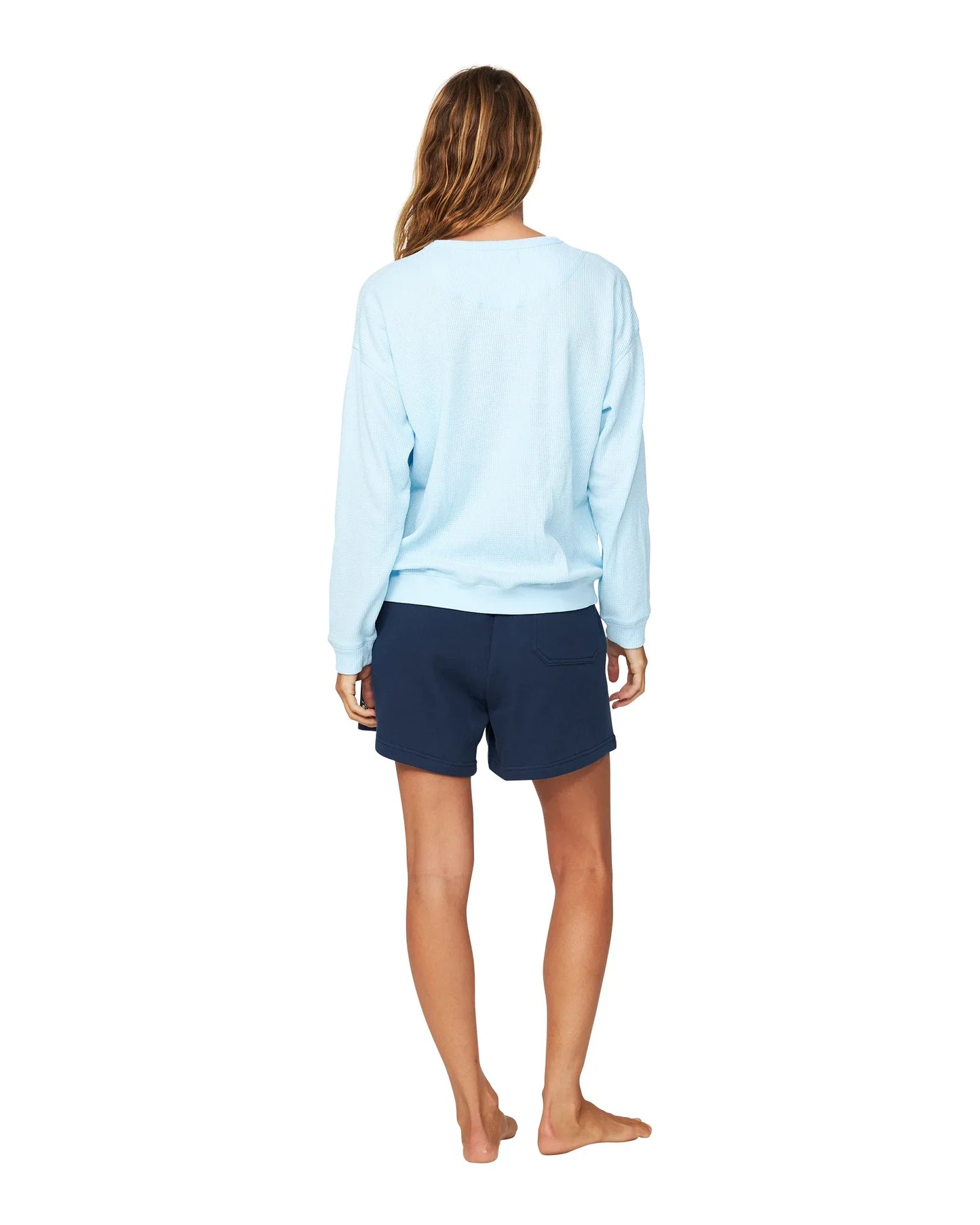 Womens - L/S T-Shirts - Waffle - Gelato - Ice Blue