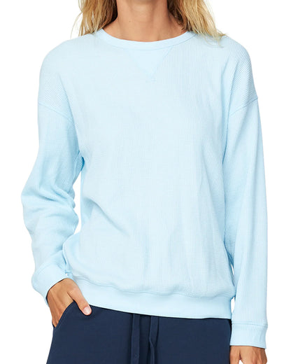 Womens - L/S T-Shirts - Waffle - Gelato - Ice Blue