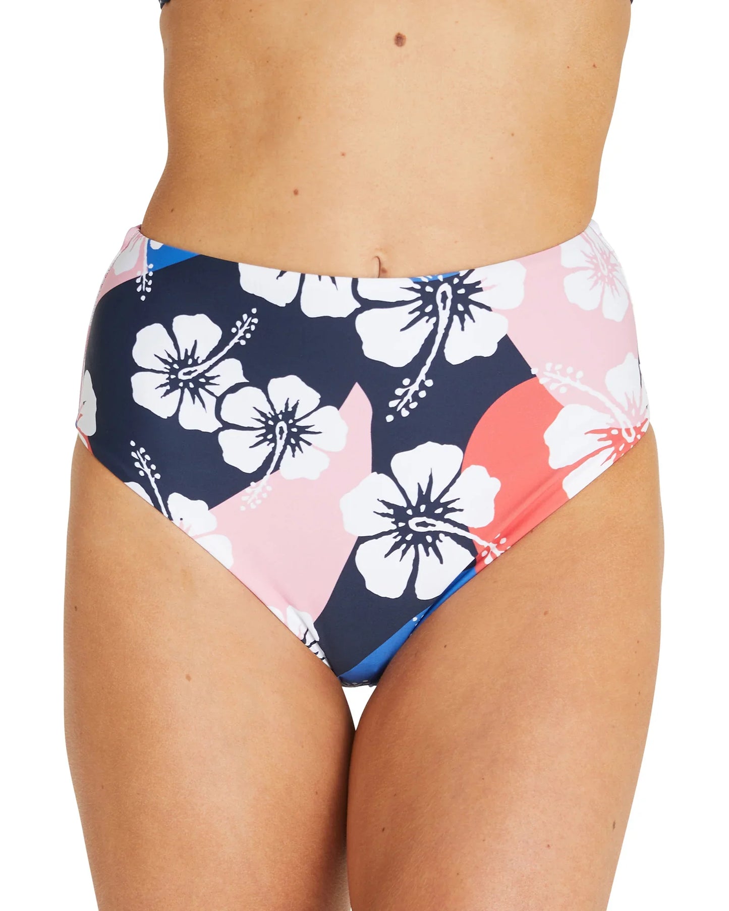 Womens - Swim Bottom - High Waist Bikini - Pebble Blue