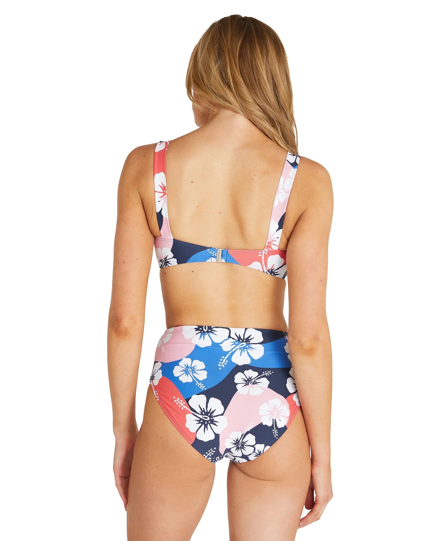 Womens - Swim Bottom - High Waist Bikini - Pebble Blue