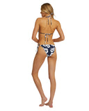 Womens - Swim Bottom - Tie Side Bikini - Hibiscus Navy