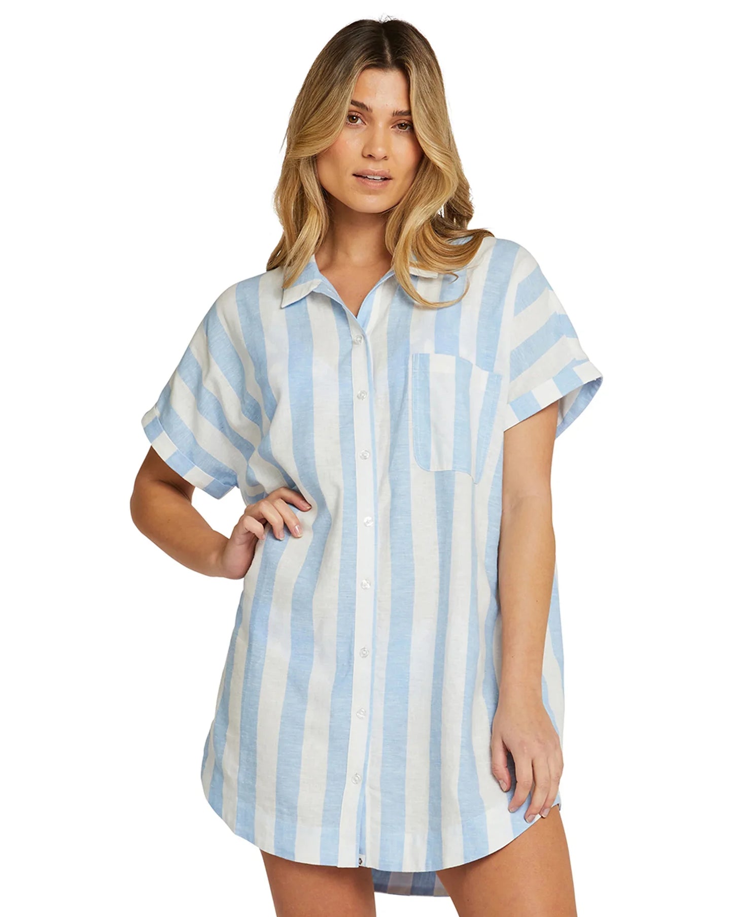 Womens - Overswim - Sandbar - Classic Stripe Sky Blue