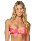 Womens - Swim Top - Ariel - Hibiscus Melon Pink