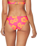 Womens - Swim Bottom - Revo Ariel - Reversible Hibiscus Melon Pink / Melon Pink Stripe
