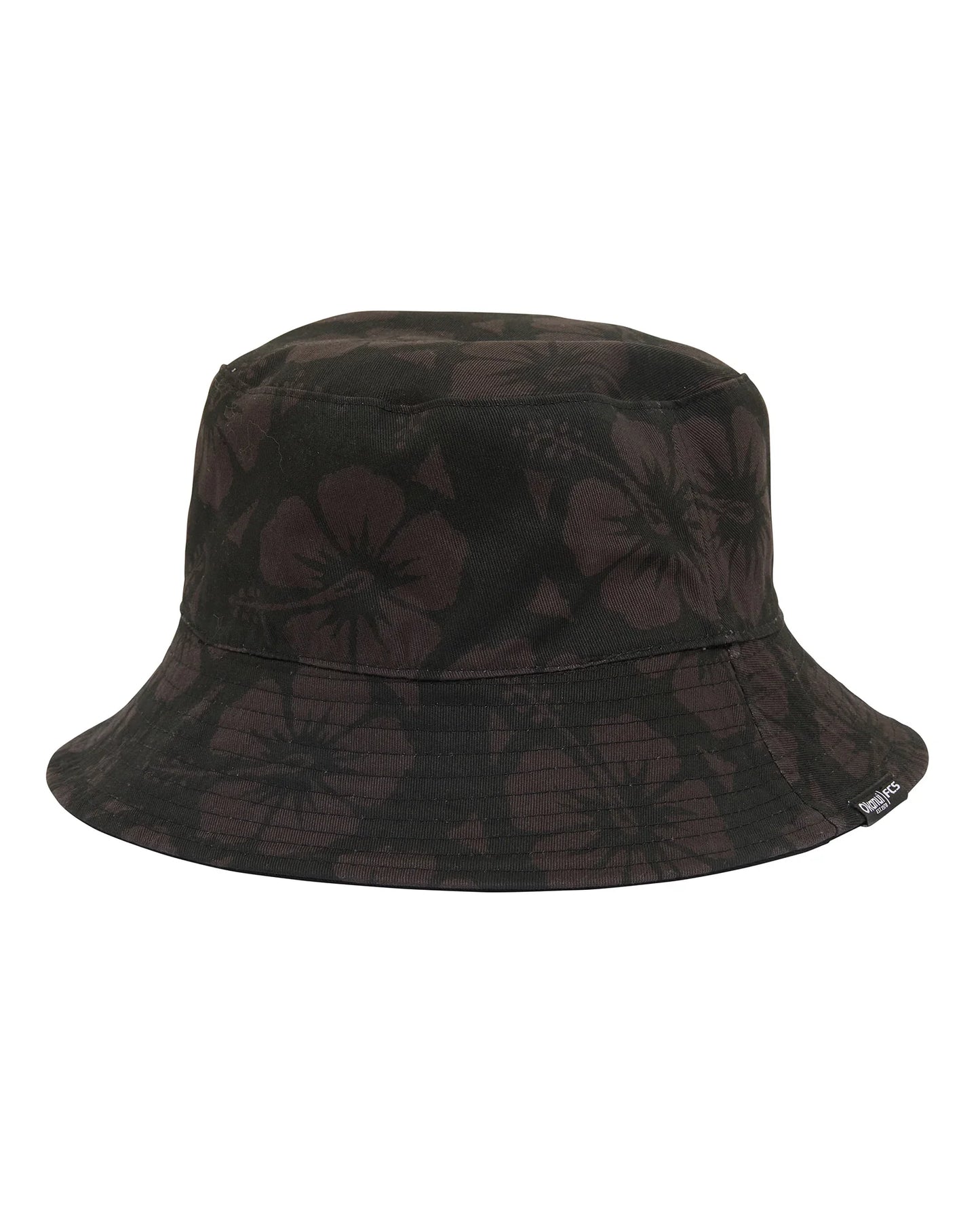 Adult - Reversible Bucket Hat - FCS X Okanui Hibiscus - Black