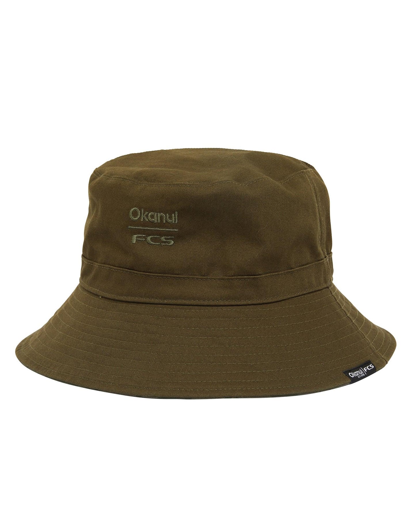 Adult - Reversible Bucket Hat - FCS X Okanui Hibiscus - Olive