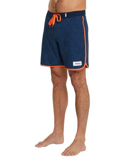 Mens - Boardrider Boardshort - Mapped Waves - Navy