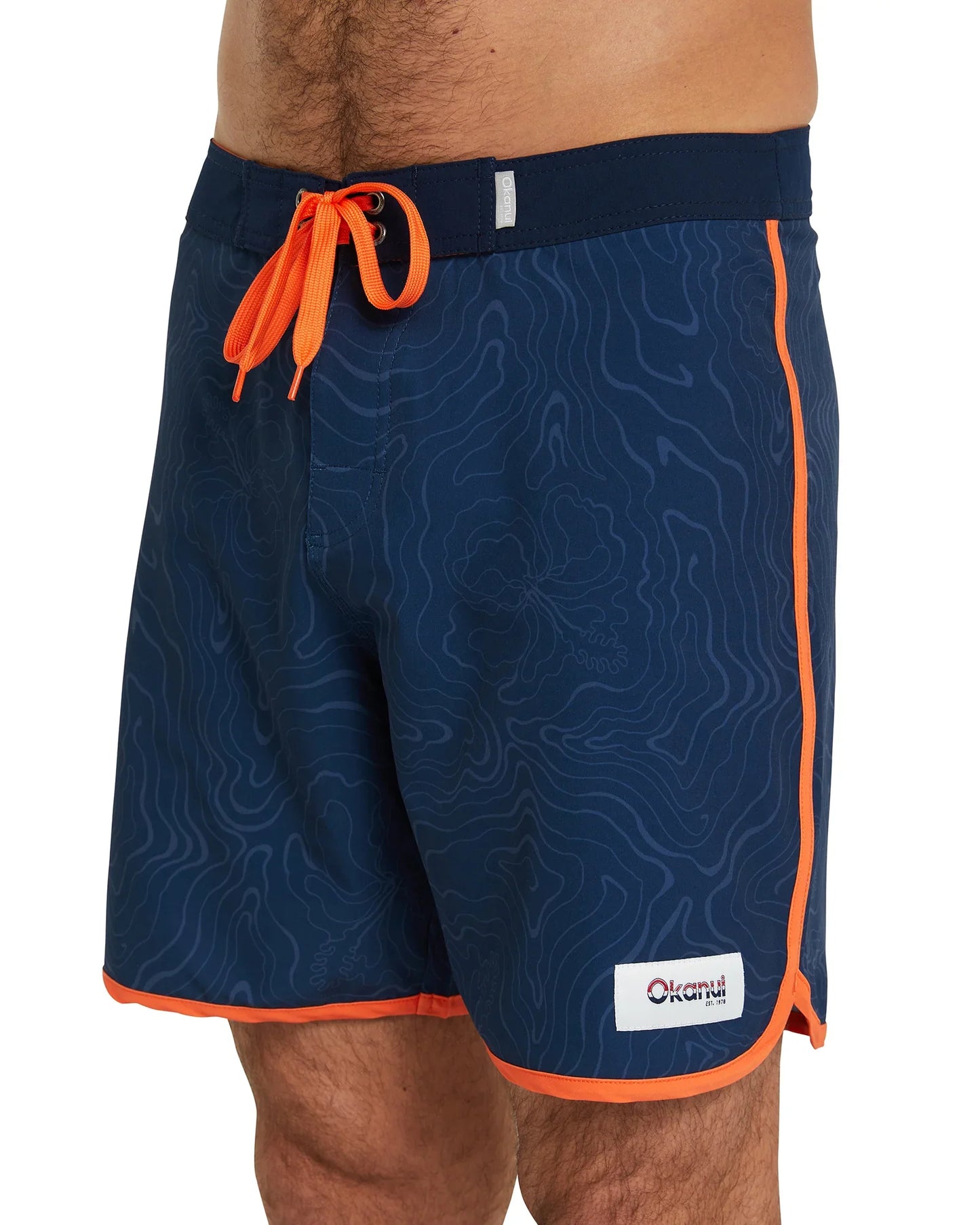 Mens - Boardrider Boardshort - Mapped Waves - Navy