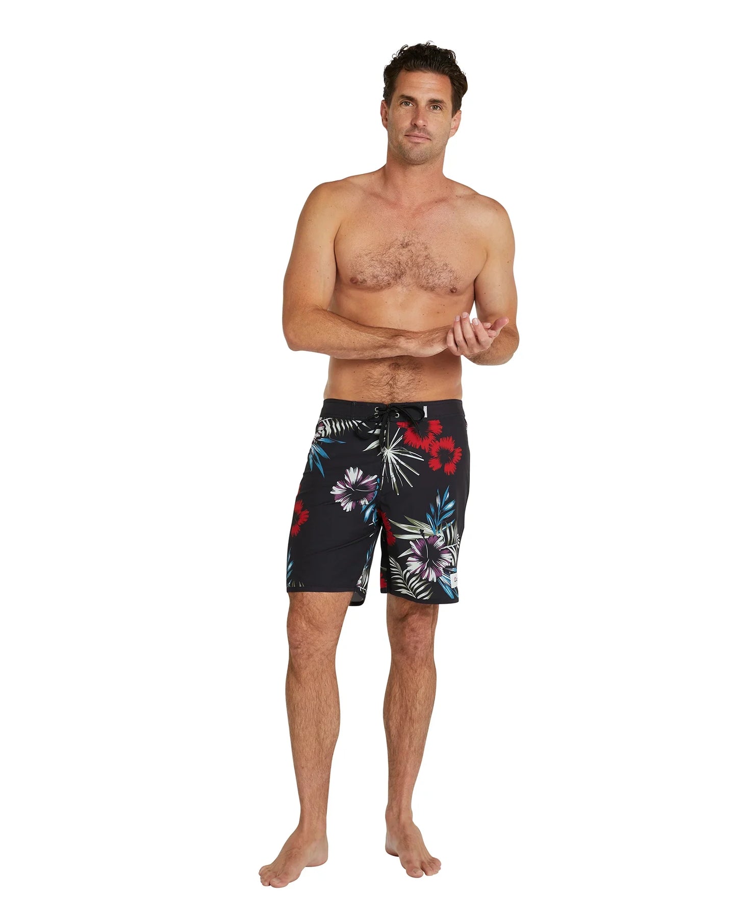 Mens - Boardrider Boardshort - Midnight Palms - Black