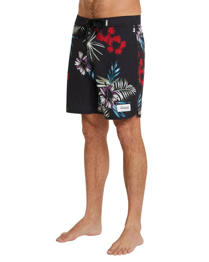 Mens - Boardrider Boardshort - Midnight Palms - Black