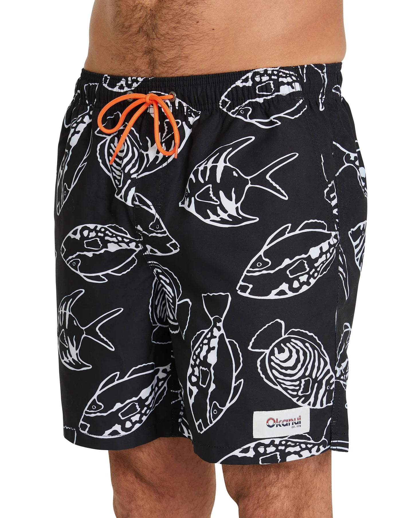 Mens - Swim Short -OG Fish - Black