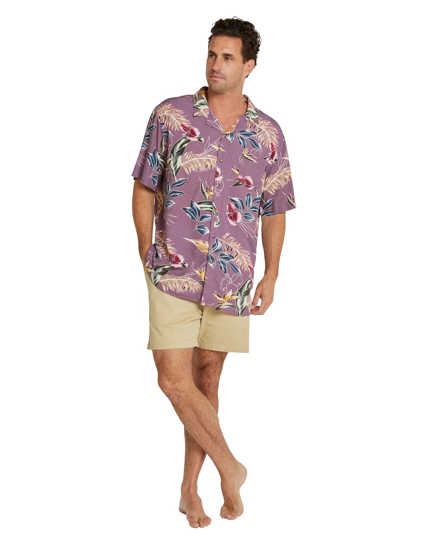 Mens - Aloha Short Sleeve Shirt - Purple Haze - Grape