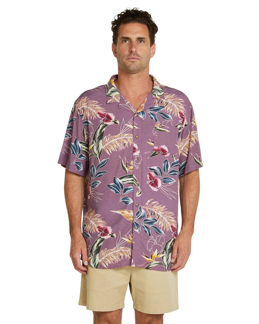 Mens - Aloha Short Sleeve Shirt - Purple Haze - Grape