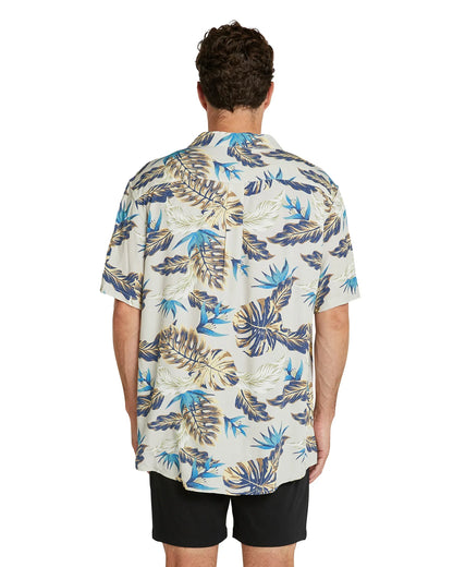 Mens - Aloha Short Sleeve Shirt - Tropical Fade - Stone