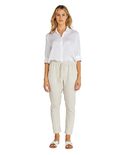 Womens - Linen Pants - Natural