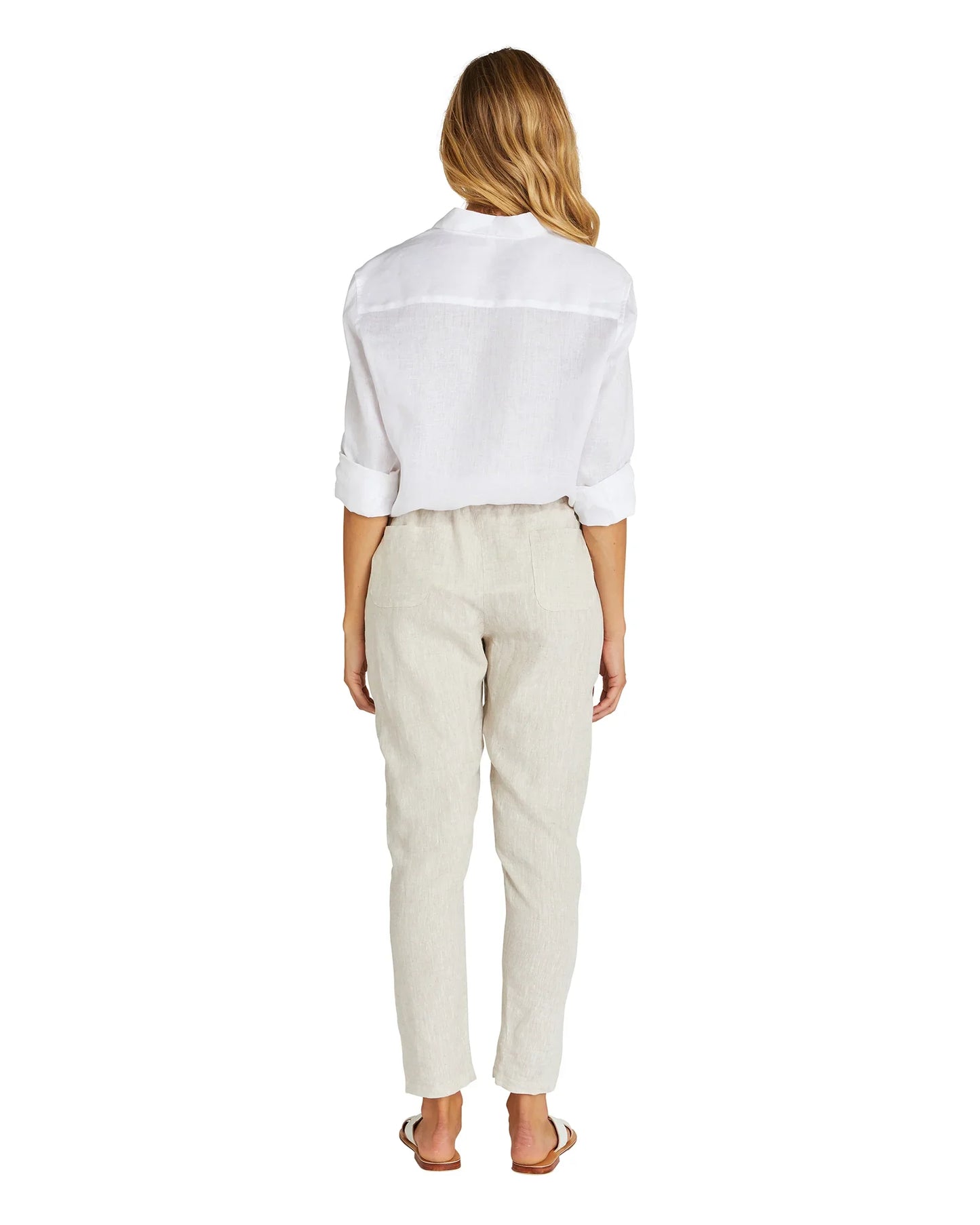 Womens - Linen Pants - Natural